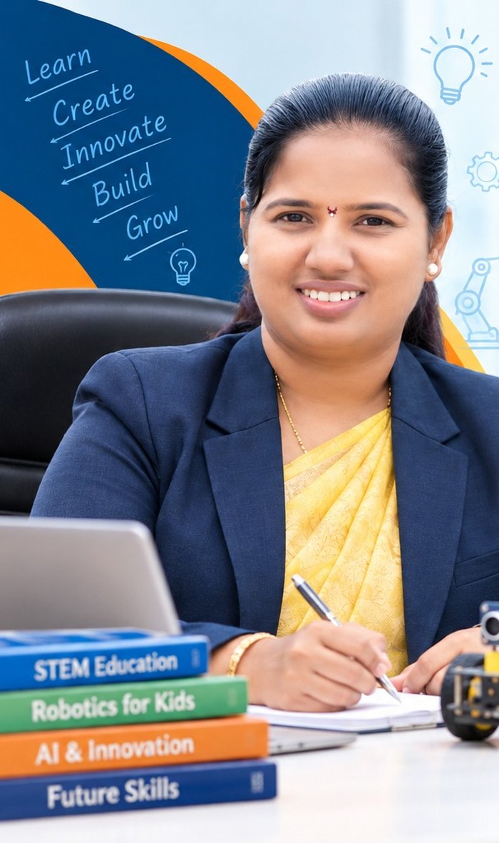 Mrs. Amruta Dheeraj Ghatge, CEO and Founder of Esanskar Robotics Academy
